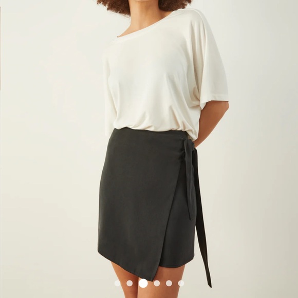 NWT ADAY Courtside wrap skirt black szL - Picture 5 of 10